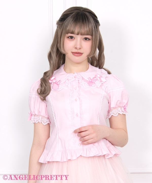 Cherry Lace Blouse - Pink [262B04-060495-pk] - $162.00 : Angelic