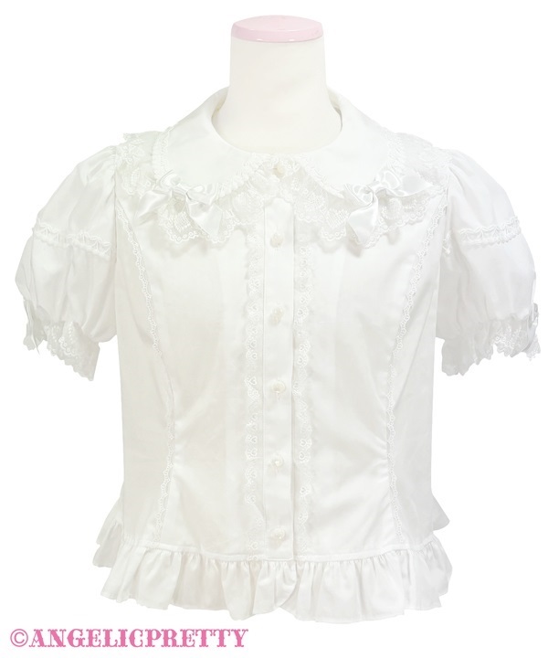 Cherry Lace Blouse - White