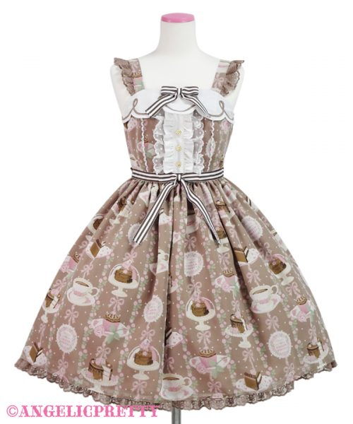 Chocolate Teatime Jumperskirt - Brown