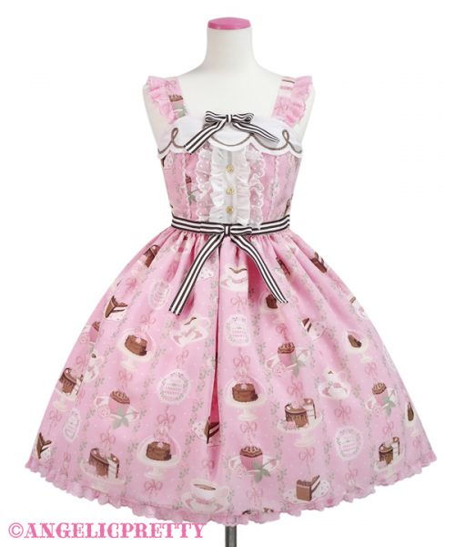 Chocolate Teatime Jumperskirt - Pink