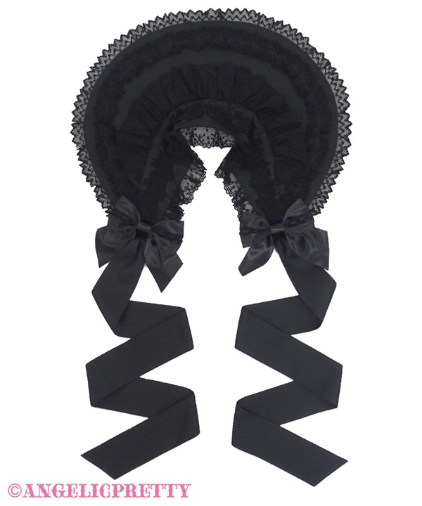 Classic Doll Half Bonnet - Black x Black