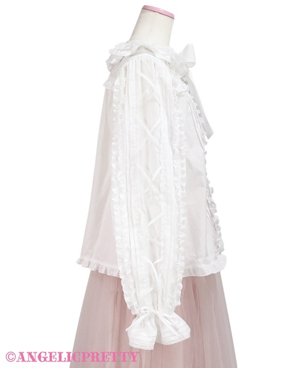 Classic Frill Blouse - Sax