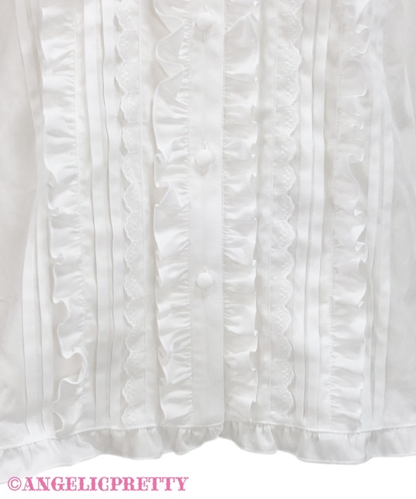 Classic Frill Blouse - Sax