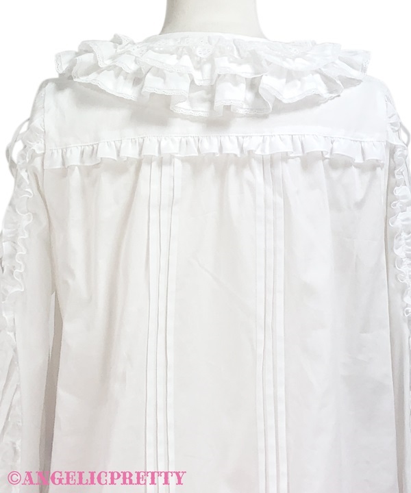 Classic Frill Blouse - Sax
