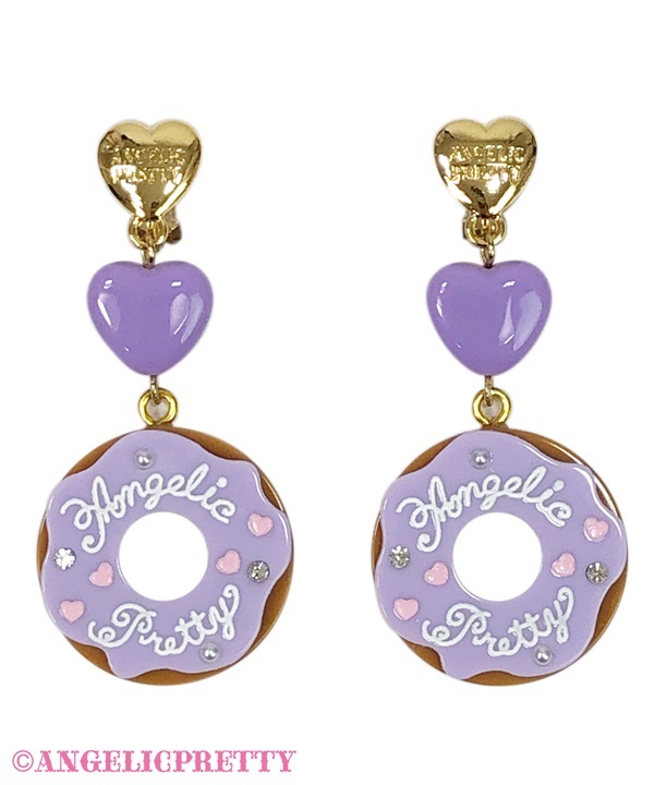 Colorful Donut Earring - Lavender