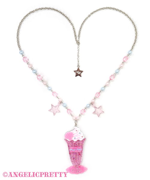 Cream Soda Mermaid Necklace - Pink
