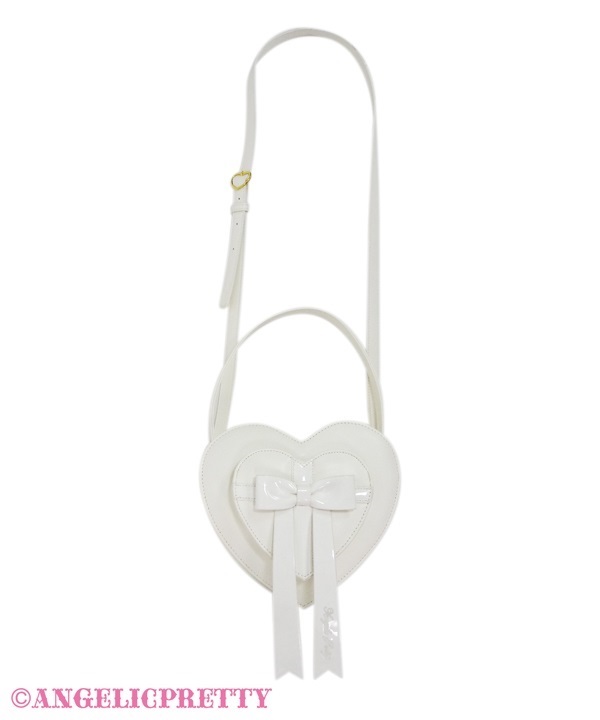 Cross Heart Shoulder Bag - White
