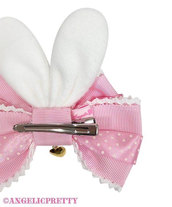 Cute Bunny Ribbon Clip Set - Red