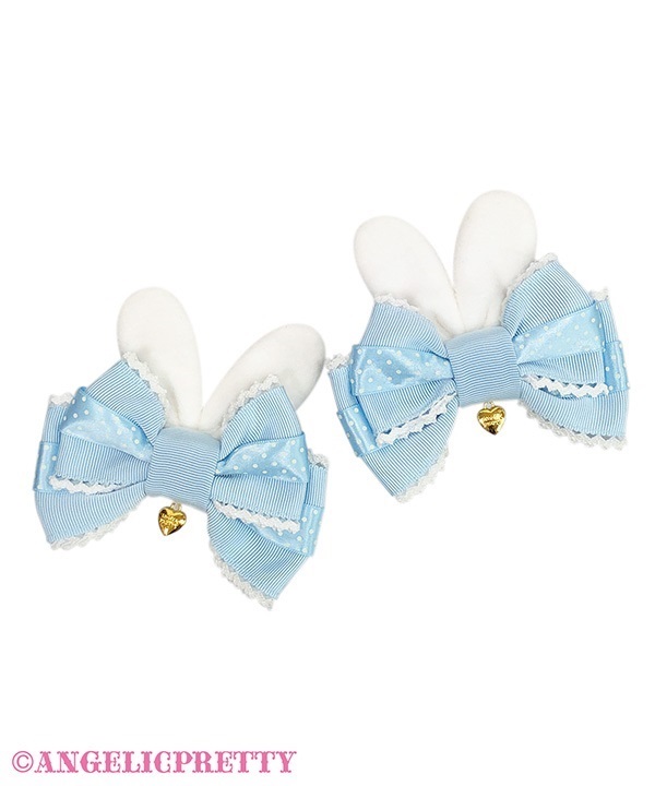 Cute Bunny Ribbon Clip Set - Sax