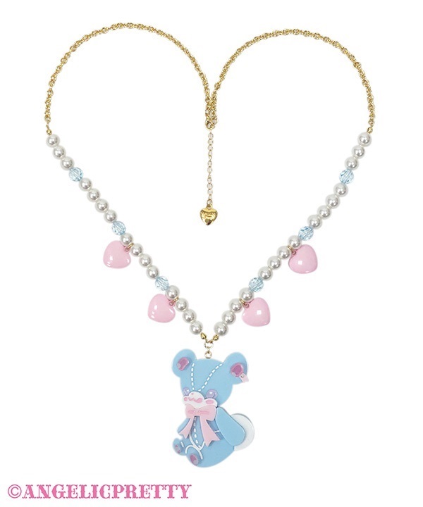 Cute Hanikami Bear Necklace - Sax