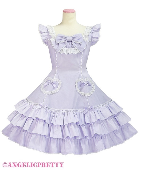 Cute Heart Jumperskirt - Lavender