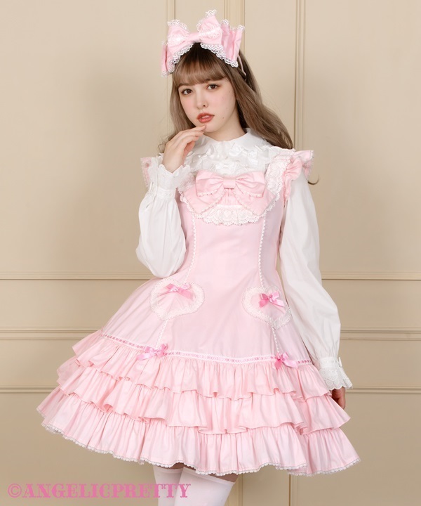 Cute Heart Jumperskirt - Pink [252J10-020699-pk] - $304.00