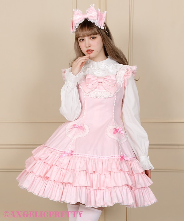 Cute Heart Jumperskirt - Pink [252J10-020699-pk] - $304.00