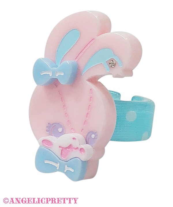 Cute Lyrical Bunny Ring - Pink