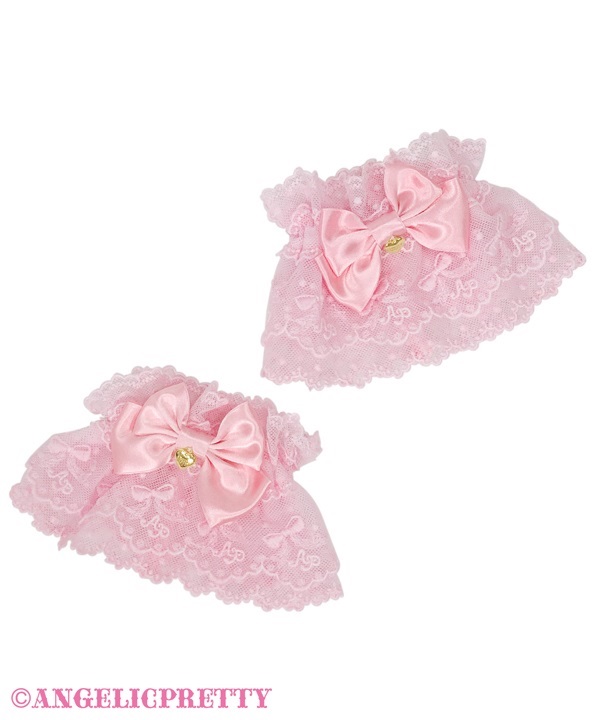 Cute Ribbon Wristcuffs - Pink