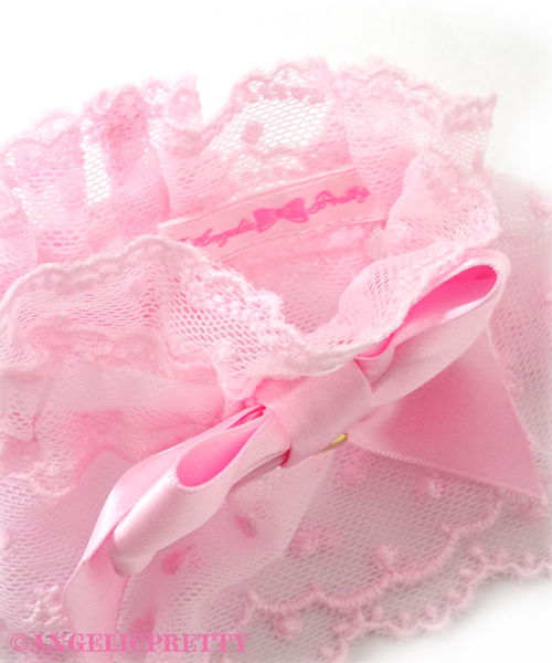 Cute Ribbon Wristcuffs - Pink