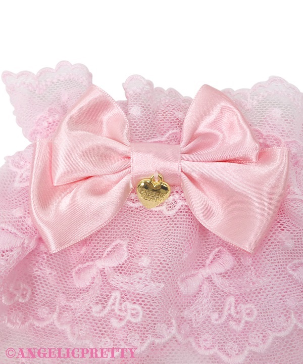 Cute Ribbon Wristcuffs - White x Pink