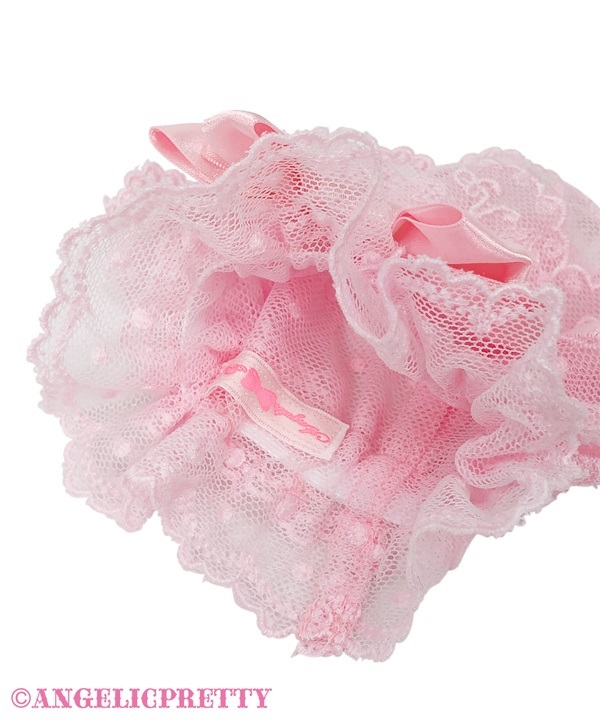 Cute Ribbon Wristcuffs - White x Pink