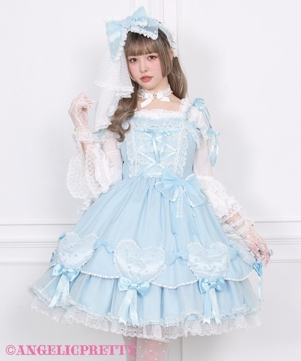 Cutest Heart Dress Set - Sax [262ST03-210540-sx] - $855.00