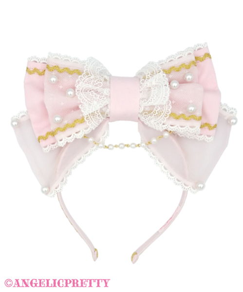 Cutie Ribbon Princess Headbow - Pink