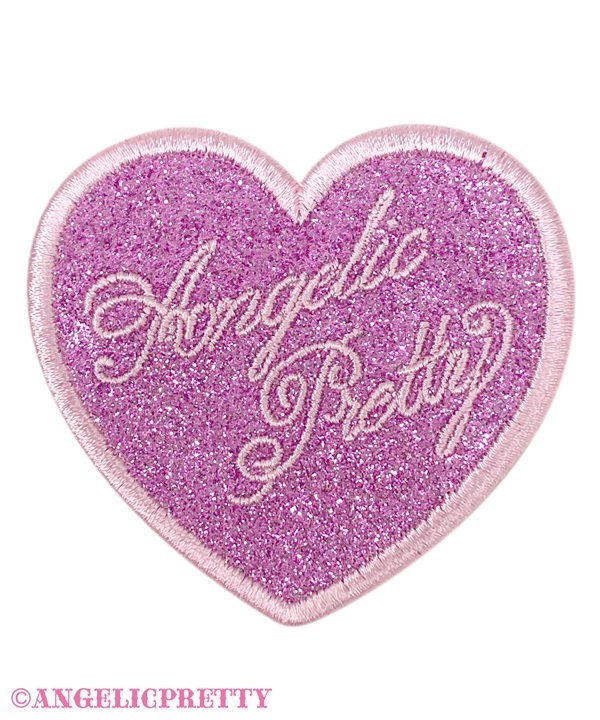 Decoration Heart Patch Clip - Lavender - Click Image to Close
