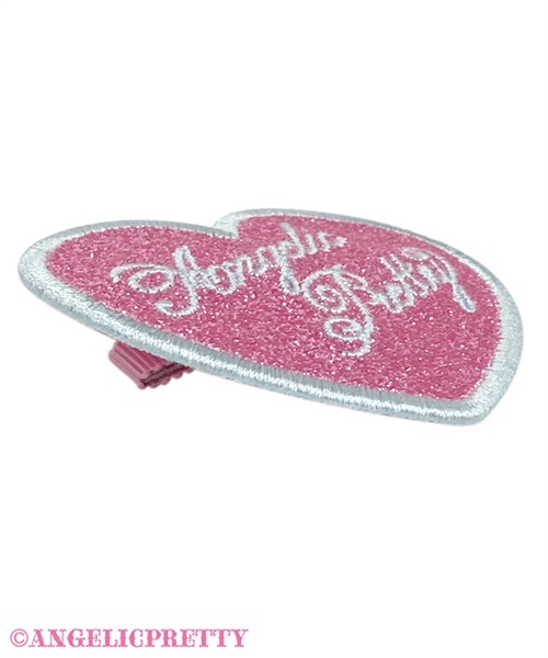 Decoration Heart Patch Clip - Lavender - Click Image to Close