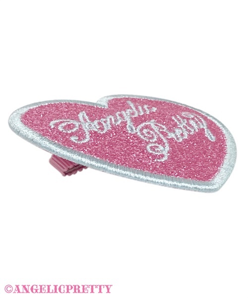 Decoration Heart Patch Clip - Pink - Click Image to Close