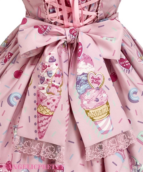 Decoration Ice Cream Jumperskirt - Pink [242PJ06-020648-pk
