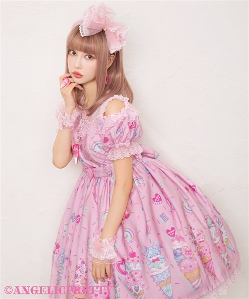 Decoration Ice Creamワンピース ピンク Decoration Ice Cream One Piece - Lavender [242PO06-030625-lv