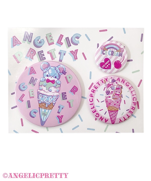 Decoration Ice Cream Pin Badge - Pink