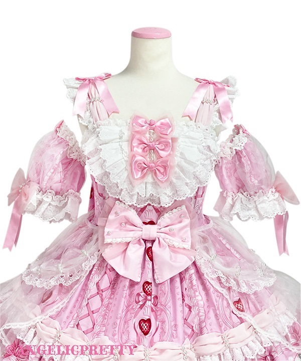 定番の中古商品 Decoration Strawberry Dress Set - White [252PST02-210501-wh その他ドレス