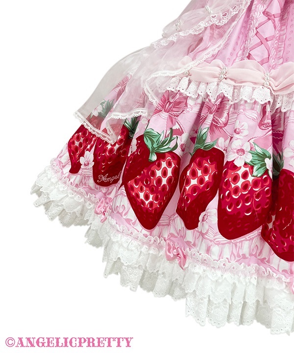 Decoration Strawberry Dress Set - White [252PST02-210501-wh