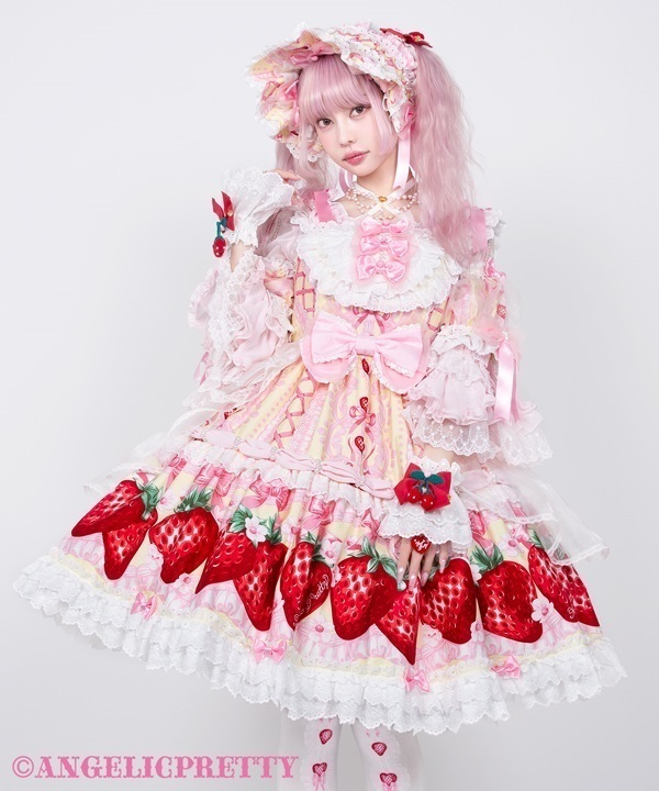 Decoration Strawberry Dress Set - Yellow [252PST02-210501-ye