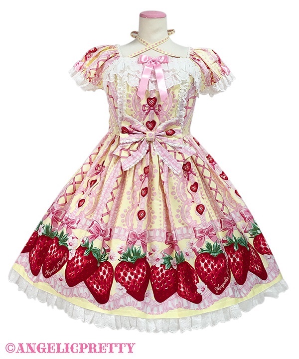 【激安】 Decoration Strawberry One Piece - Yellow [252PO02-030630-ye ワンピース
