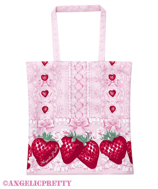 Decoration Strawberry Tote Bag - Pink