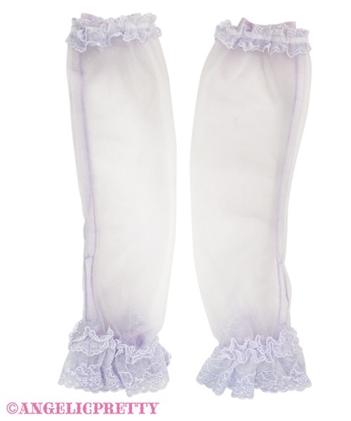 Decoration Tulle Arm Warmer - Deep Pink
