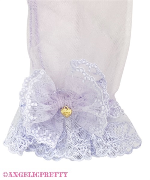 Decoration Tulle Arm Warmer - Lavender - Click Image to Close
