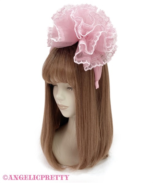 Decoration Tulle Headbow - Black - Click Image to Close