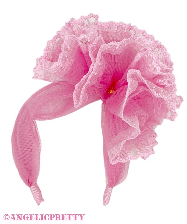 Decoration Tulle Headbow - Deep Pink
