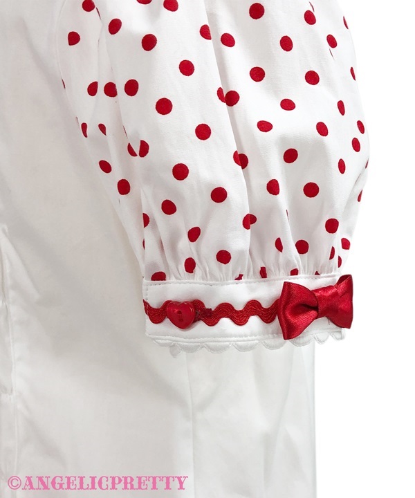Delicious Cherry Blouse (Polka Dot) - Red