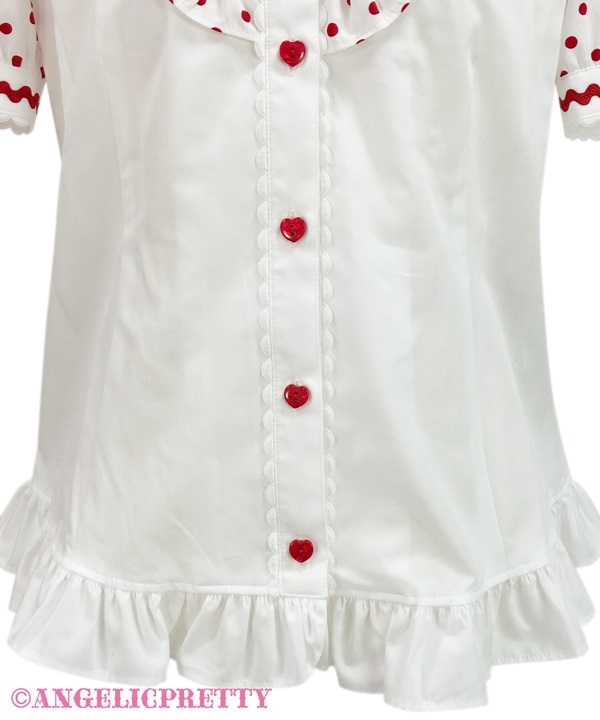Delicious Cherry Blouse (Polka Dot) - Red