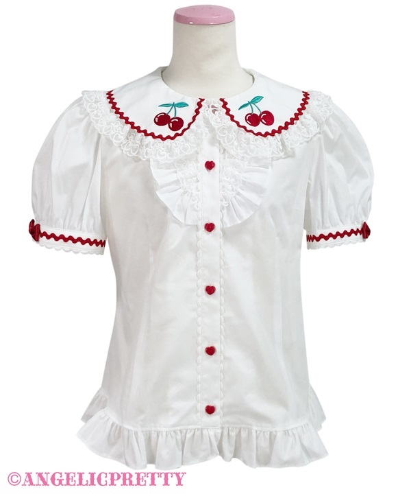 Delicious Cherry Blouse - White