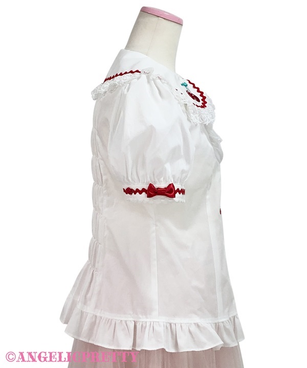 Delicious Cherry Blouse - White - Click Image to Close