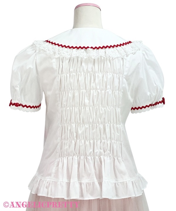 Delicious Cherry Blouse - White - Click Image to Close