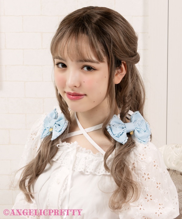 Dolce Heart Ribbon Clip Set - Pink