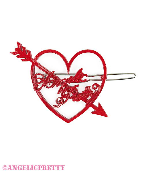 Dolly Heart Hair Pin - Red
