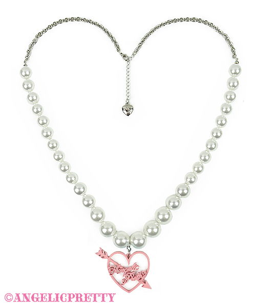 Dolly Heart Necklace - Pink
