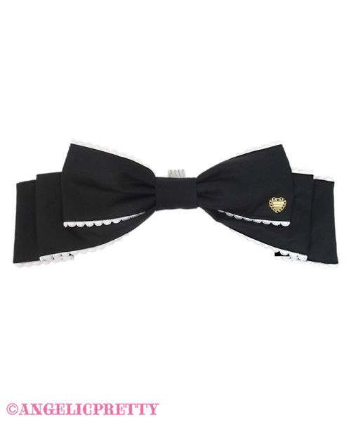 Dolly Heroine Ribbon Comb - Black