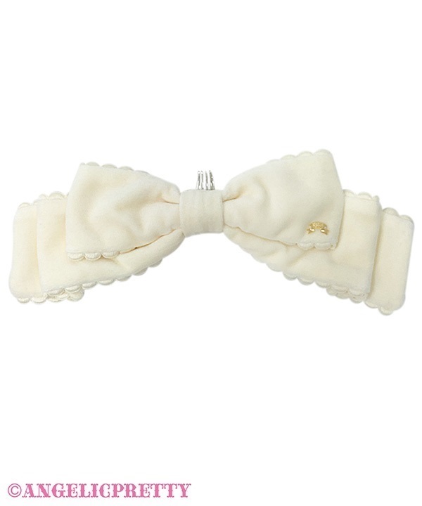 Dolly Heroine Ribbon Comb (Velvet) - Ivory