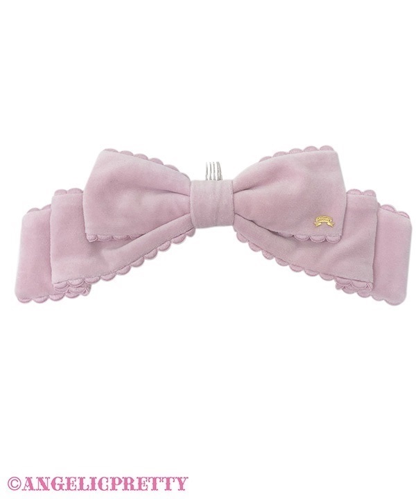 Dolly Heroine Ribbon Comb (Velvet) - Pink